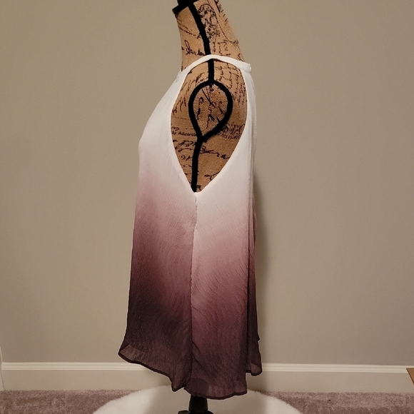 Hayden Ombre Sleeveless Tunic - White and Purple - Picture 4 of 5